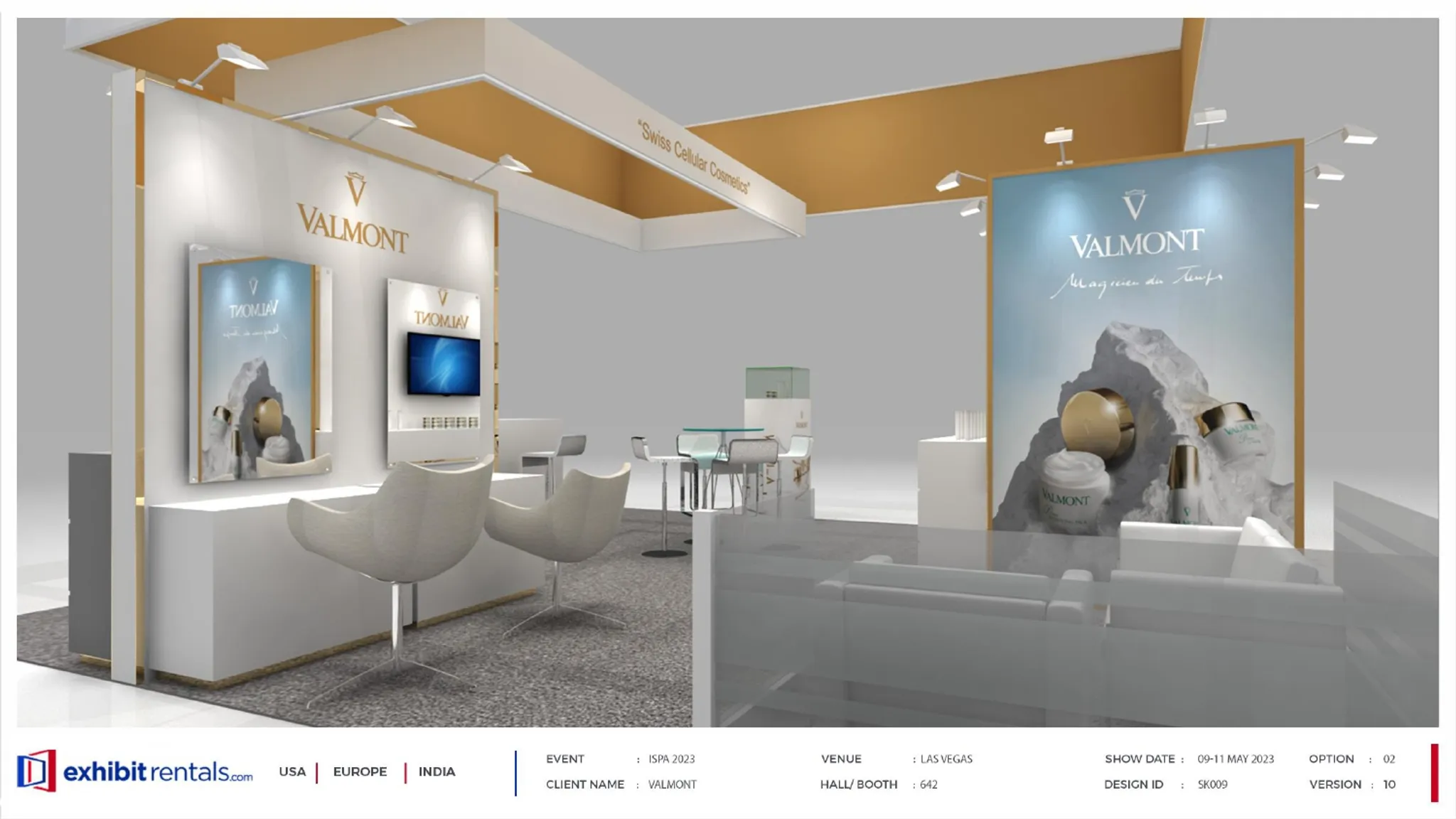 20x20 Island booth design by Exhibit-Rentals